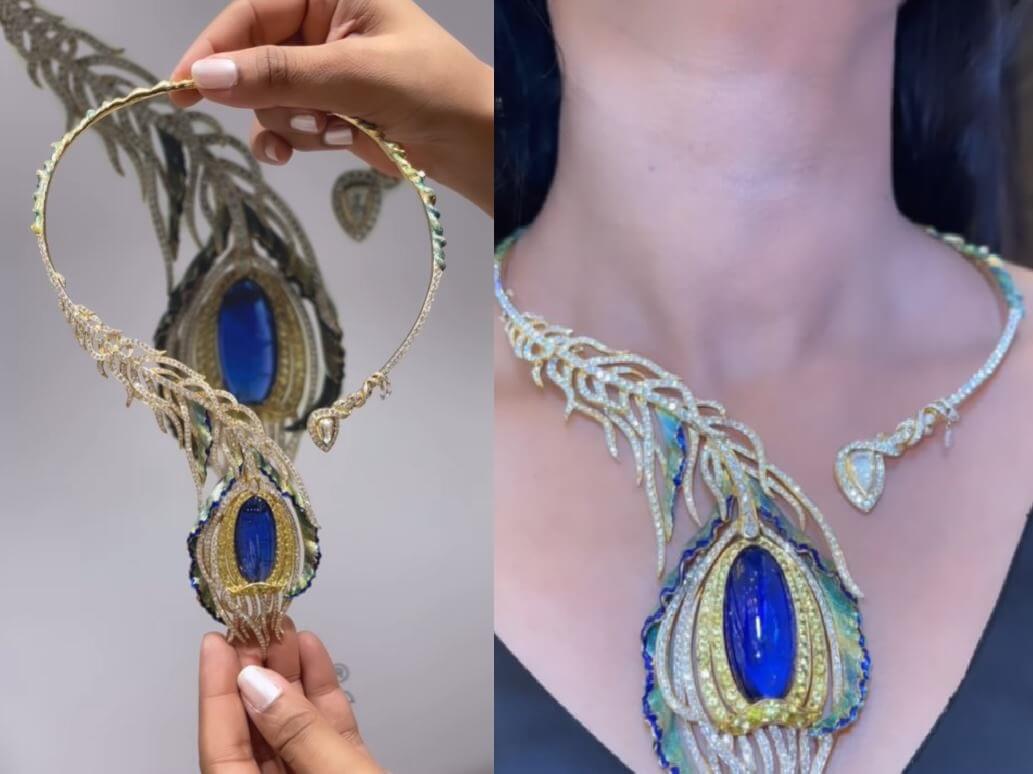 PEACOCK-INSPIRED NECKLACE THAT WILL MAKE YOU LOOK STUNNING